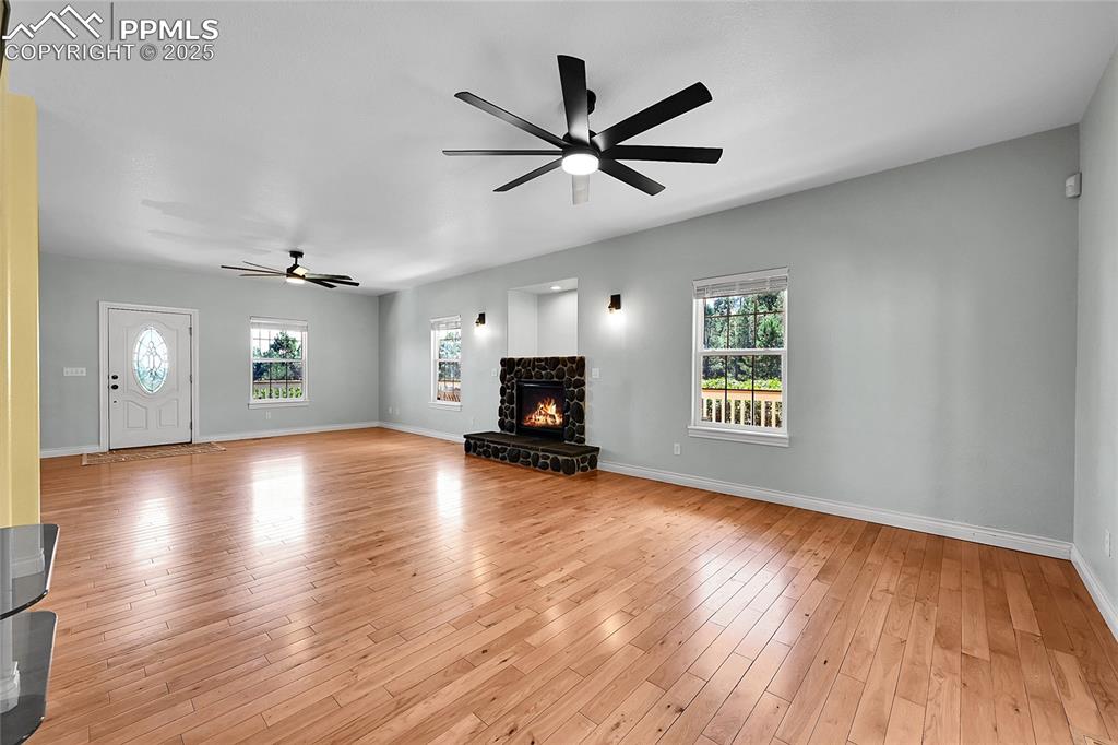 Image 15 of 50: stone fireplace