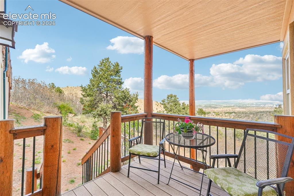 Image 34 of 50: Private walk out deck off bedroom 2/In-law suite