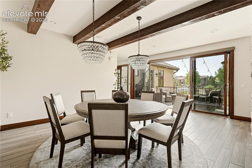 Image 11 of 46: Dining room with courtyard for entertaining