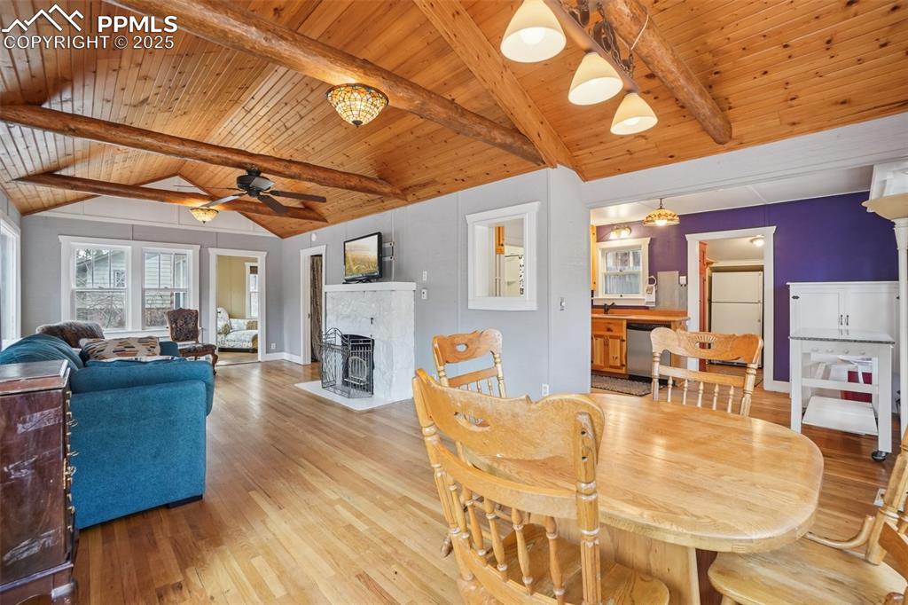 Image 8 of 43: Dining/Breakfast area going into the living room 