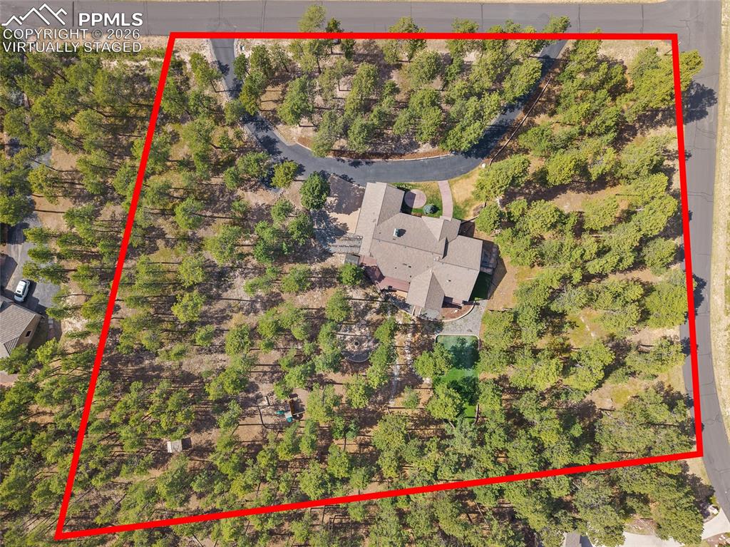 Image 46 of 47: Virtually Staged property line 3.38 acres