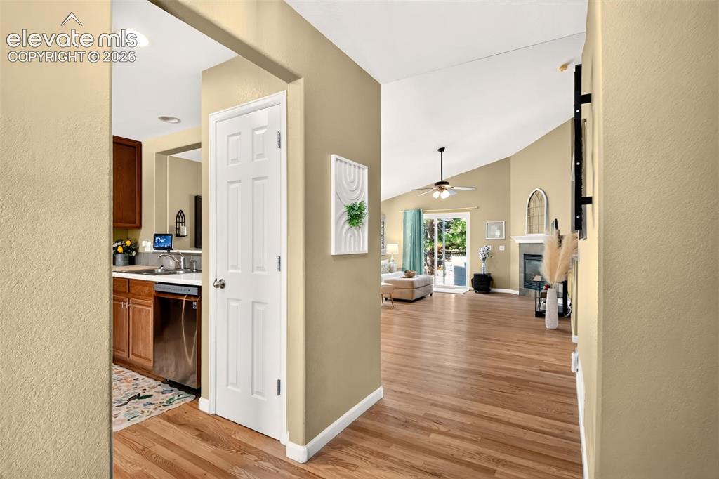 Image 3 of 35: Entry looking into living room