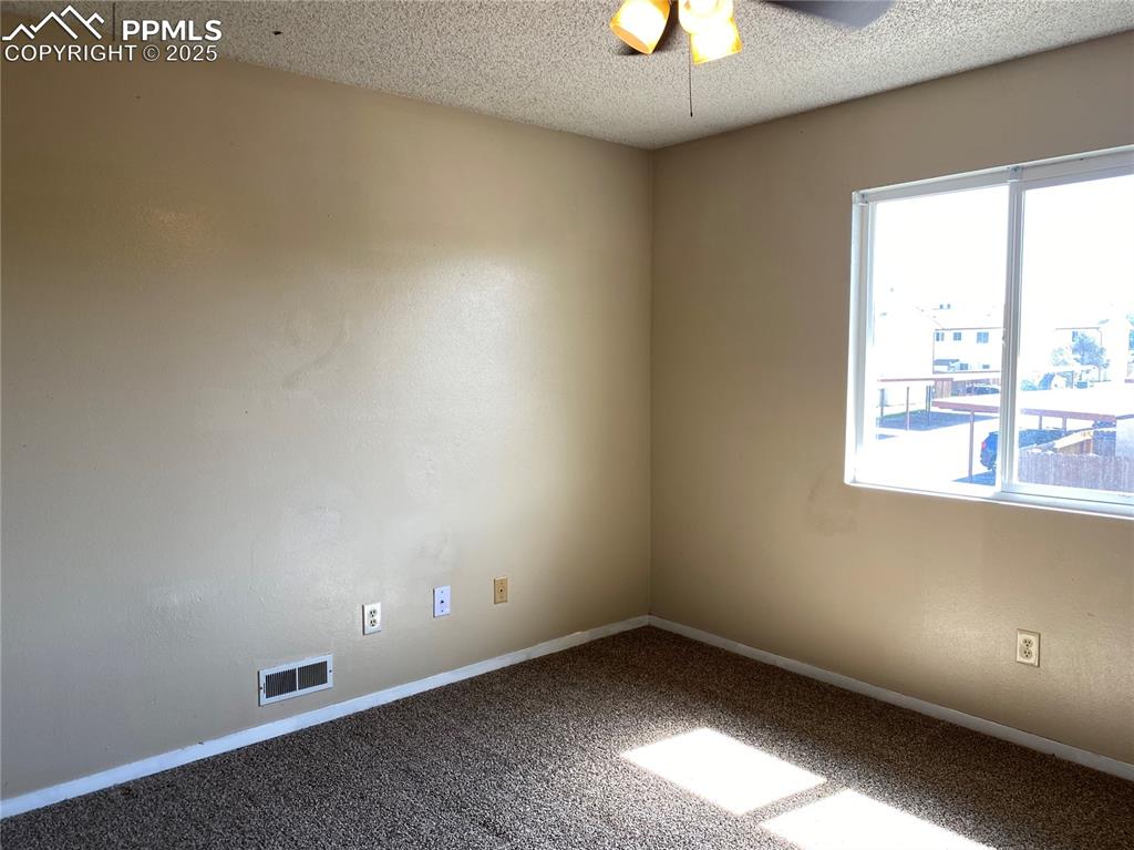 Image 11 of 15: featuring plenty of natural light, ceiling fan, carpet flooring,
