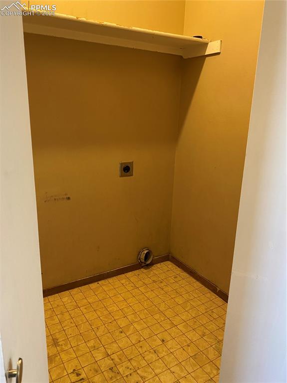 Image 15 of 15: Laundry area with hookup for an electric dryer