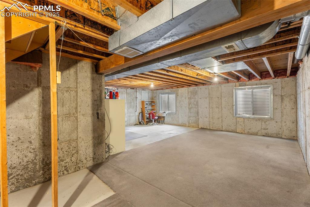 Image 21 of 32: View of unfinished basement