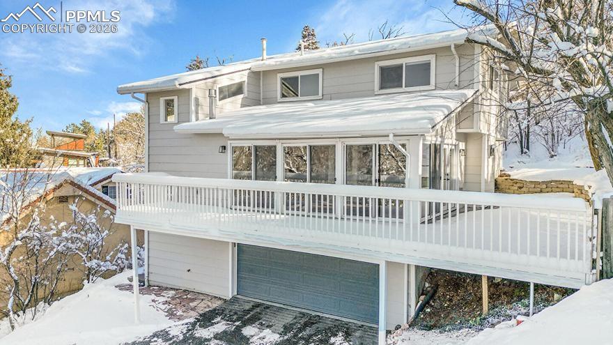 Caption: front view with deck