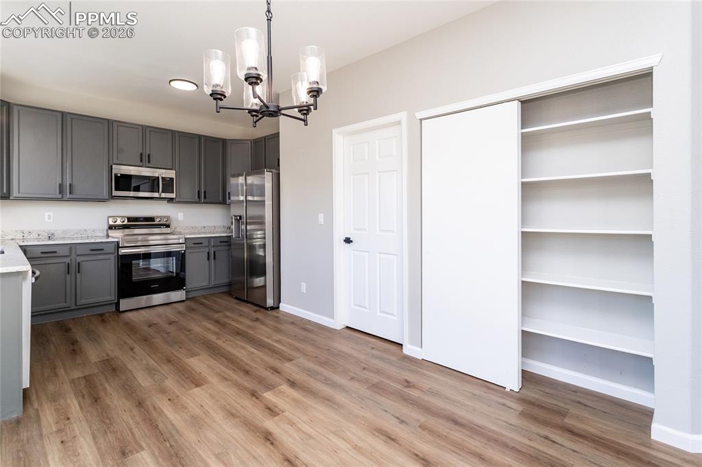 Image 16 of 42: This view shows the HUGE pantry.