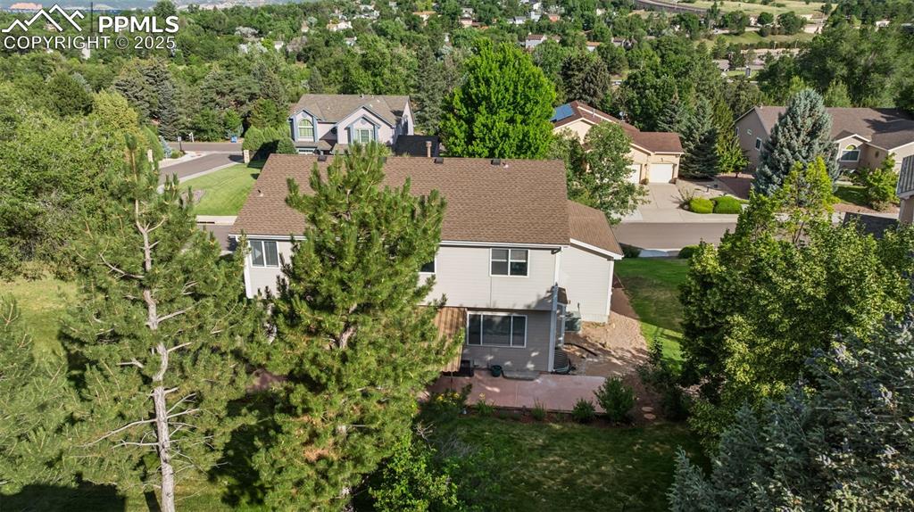 Image 46 of 50: Aerial view of property and surrounding area
