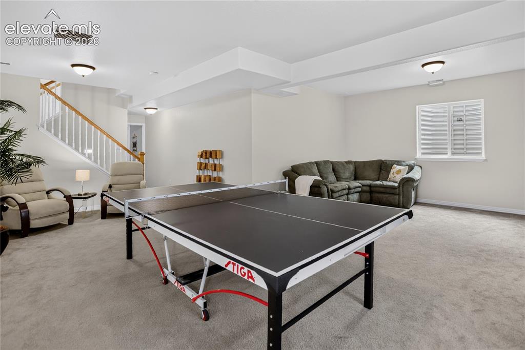 Image 19 of 26: Spacious rec room - lower level