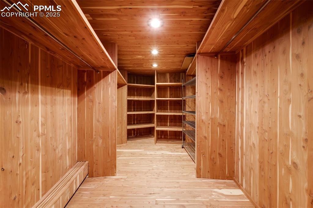 Image 31 of 39: Walk in closet featuring light wood-style flooring