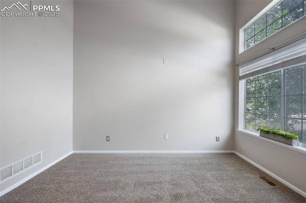 Image 8 of 37: 9+ foot ceilings, new carpet, new trim paint