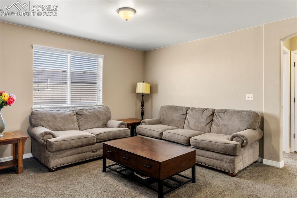 Image 32 of 41: Carpeted living area