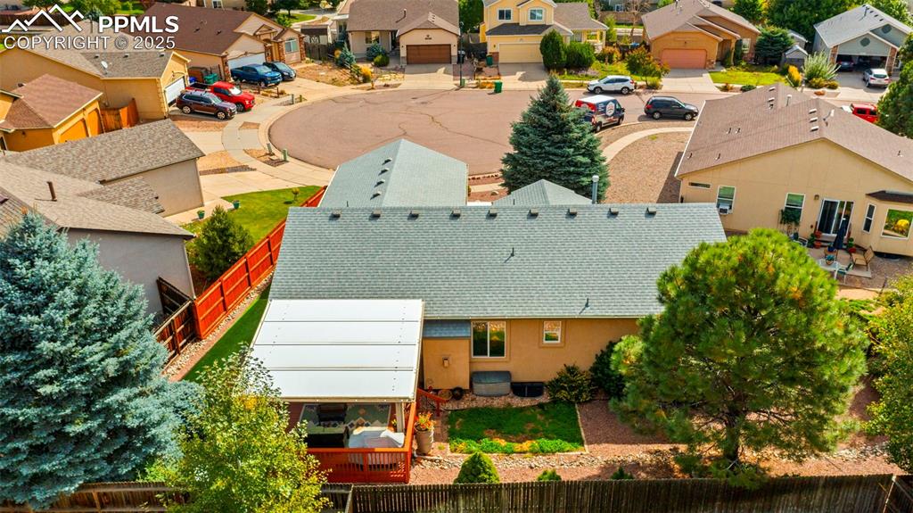 Image 31 of 33: Aerial perspective of suburban area