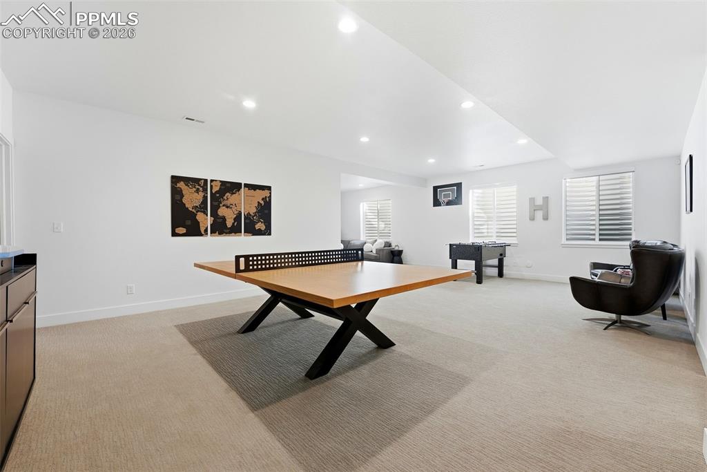 Image 22 of 44: Basement Rec Room