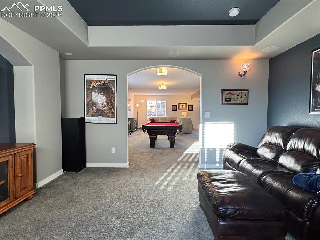 Image 37 of 47: Theater room to Great room