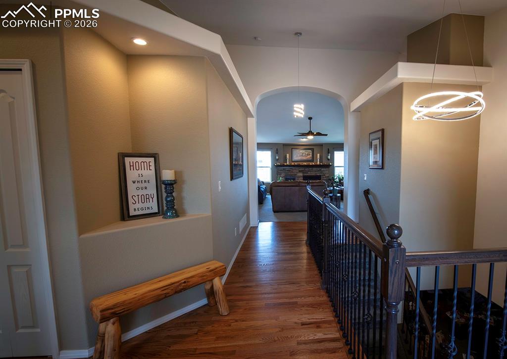 Image 8 of 47: Hallway from front door office on left