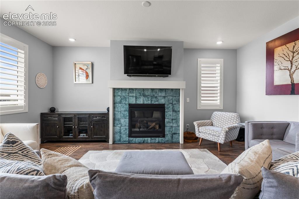 Image 10 of 41: The open Living and Dining Space is the perfect place to relax and entertai