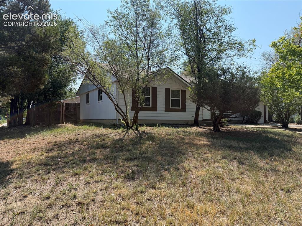 Caption: Front corner of home