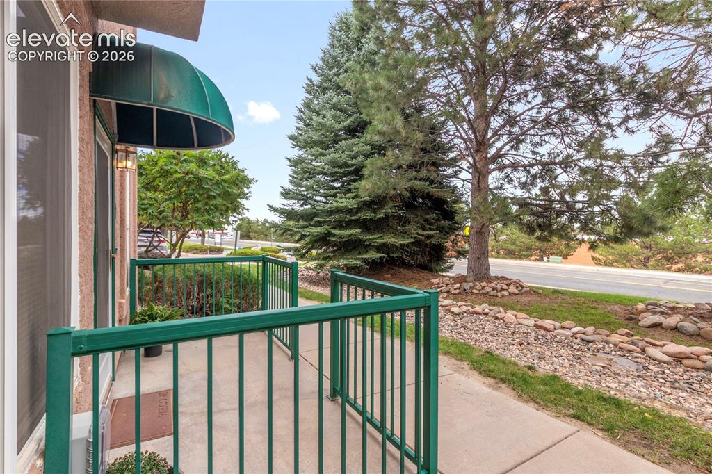 Image 39 of 45: Another angle of fenced Patio