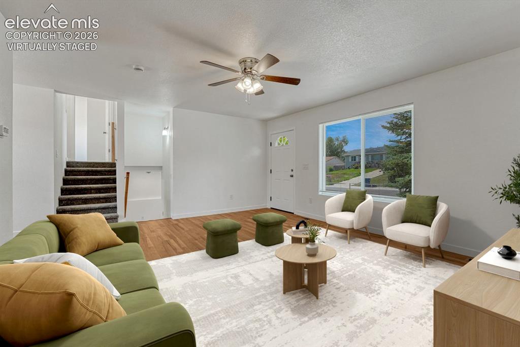 Image 6 of 50: Living room virtually staged