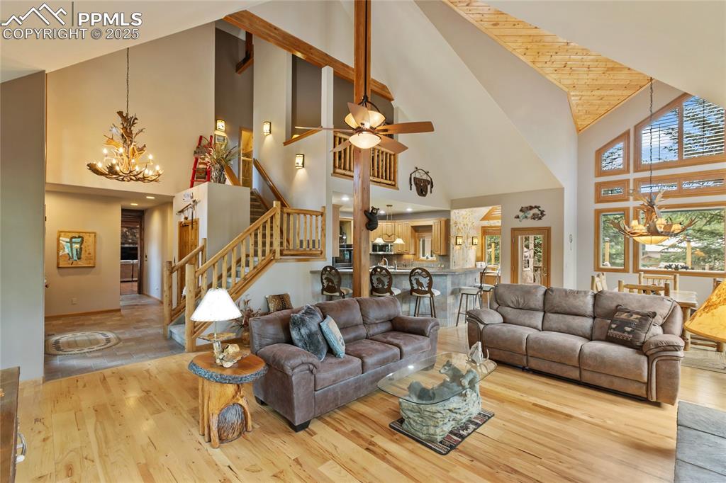 Image 10 of 46: Love the open concept to the living, dining, and kitchen spaces. Plus easy