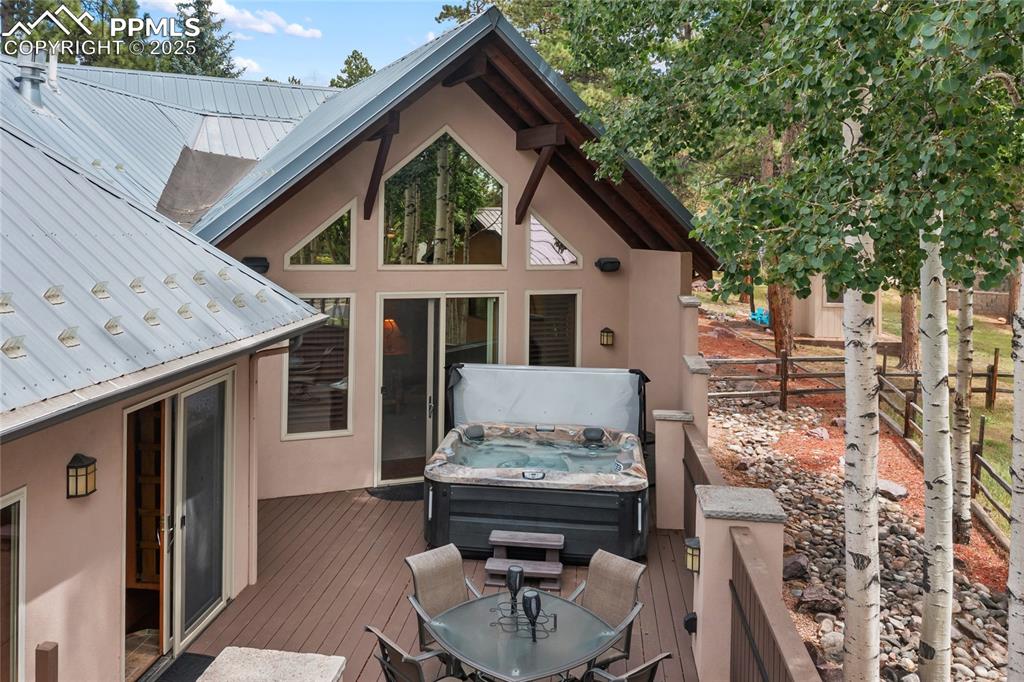 Image 6 of 46: One of two spacious decks to enjoy Colorado outdoor living!