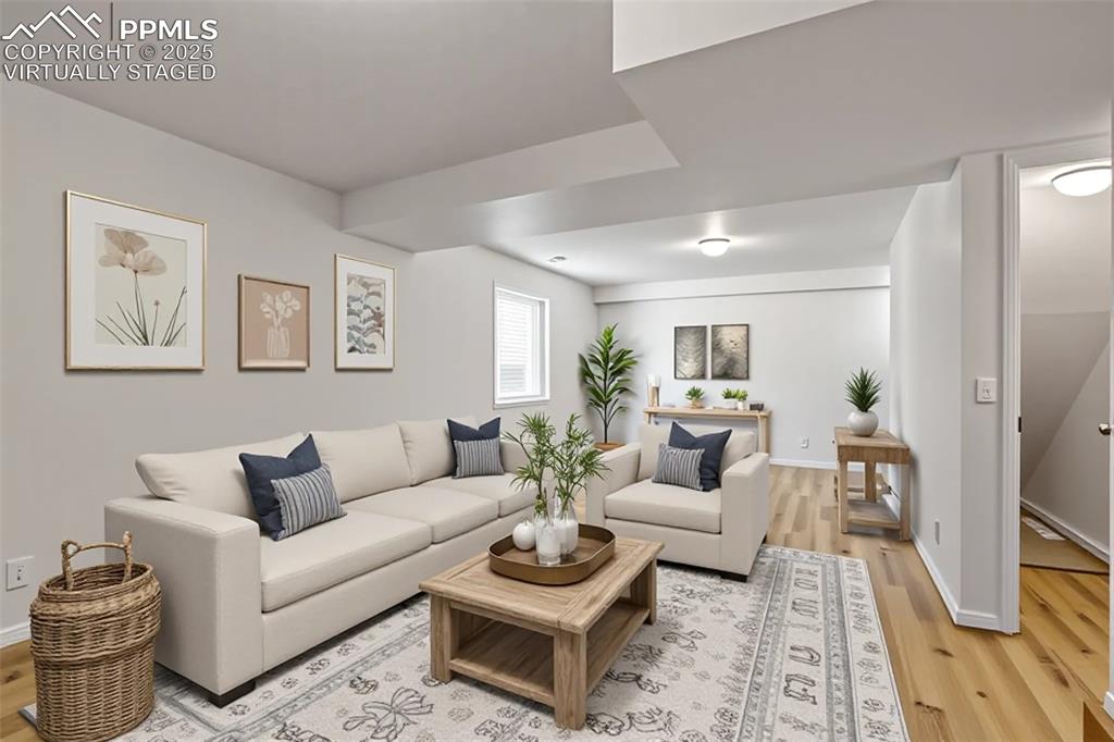 Image 37 of 48: virtually staged great room