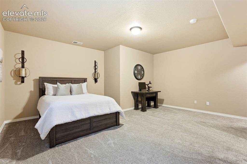 Image 39 of 47: Huge bedroom in the basement with walk-in closet