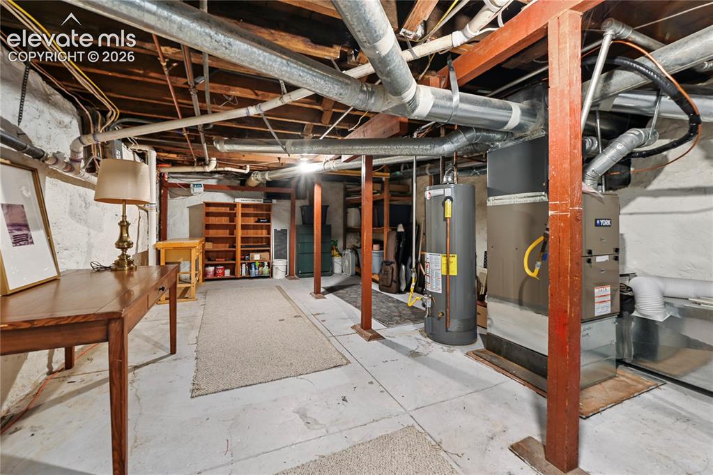 Image 21 of 47: Unfinished Basement and Utilities