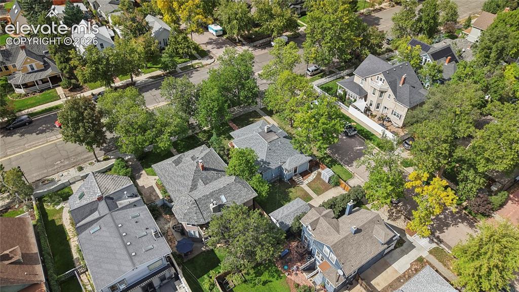 Image 33 of 47: Aerial View of Back Yard