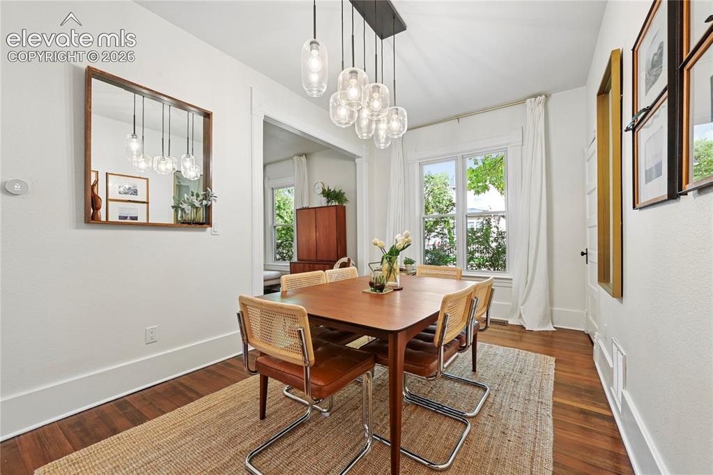 Image 8 of 47: Dining Room looking toward the Living Room