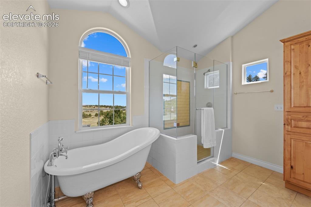 Image 31 of 50: Soaking Tub with Mountain Light