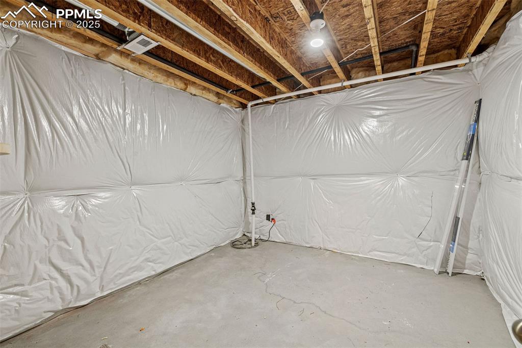 Image 28 of 42: View of unfinished basement