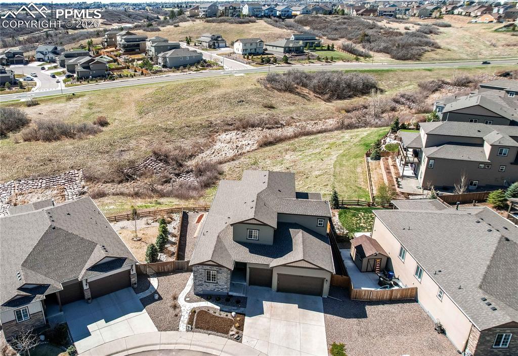 Image 45 of 49: Aerial view of residential area