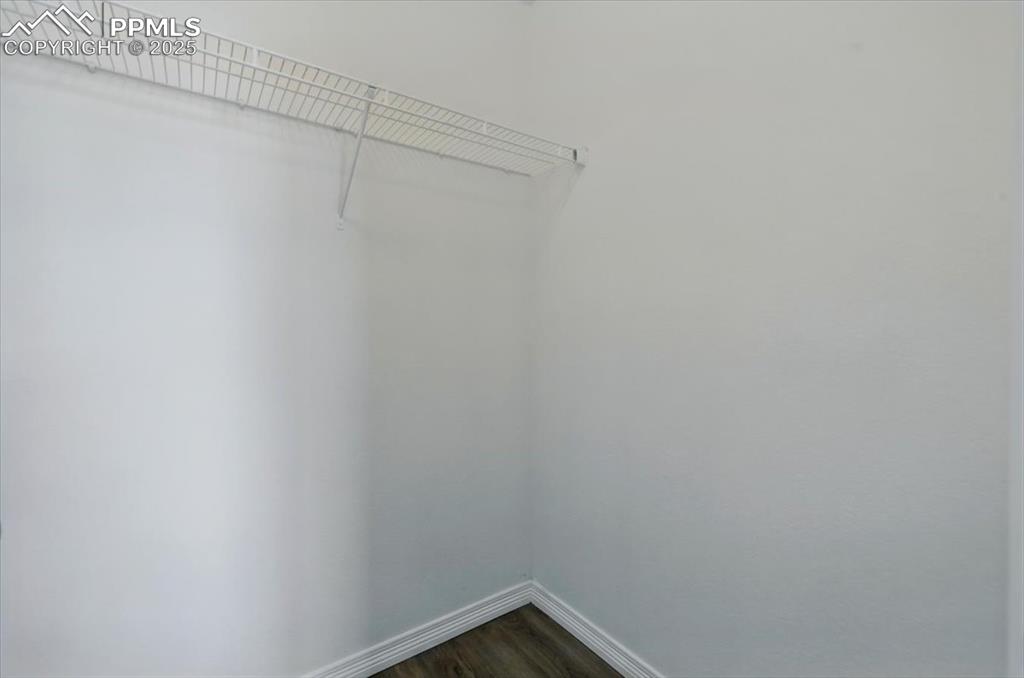 Image 25 of 46: Spacious closet with dark wood-type flooring