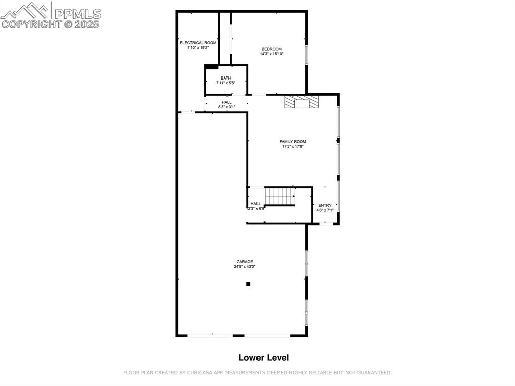 Image 46 of 46: Lower level floor plan