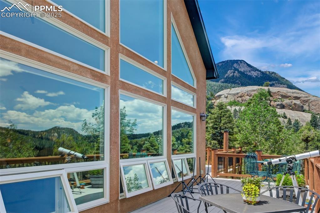 Image 8 of 46: Views from the deck with Pavilion Rock just to the right!!! 
