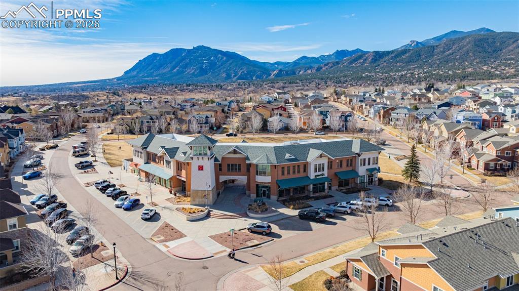 Image 35 of 42: Aerial perspective of the community center of the neighborhood.