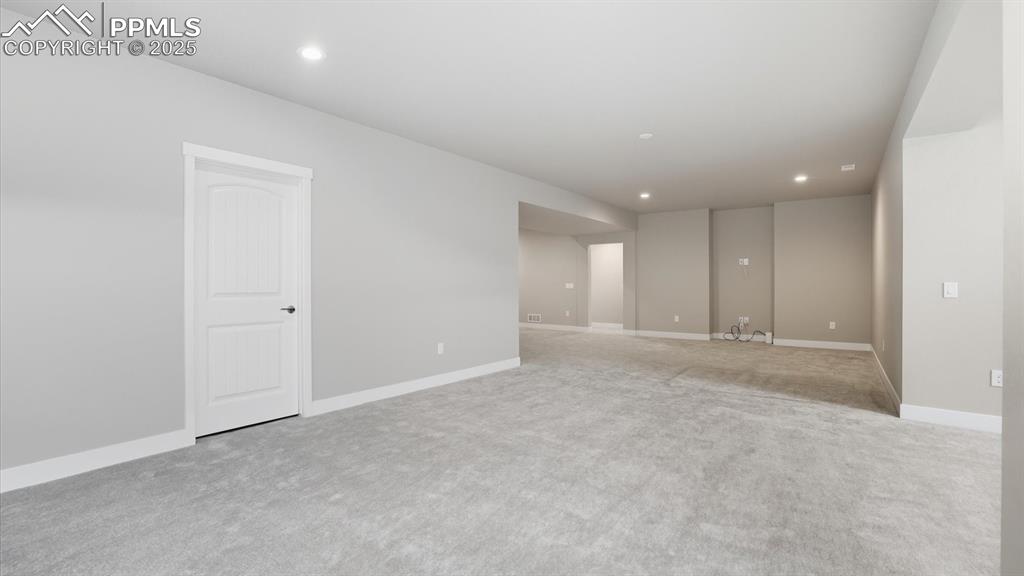 Image 34 of 50: Basement Family Room.