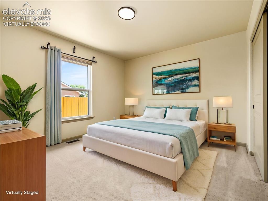 Image 28 of 50: Virtually staged bedroom