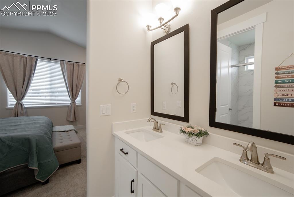 Image 15 of 43: Primary Bathroom-double vanity