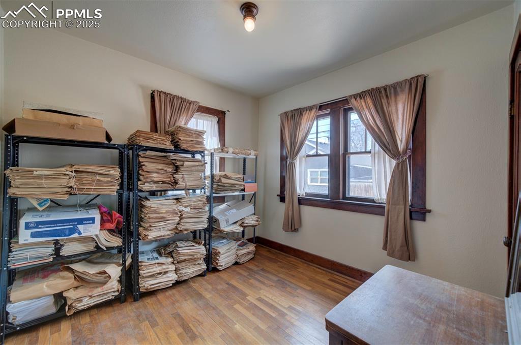 Image 31 of 40: Back bedroom . . . Looking for some history?  I bet you
