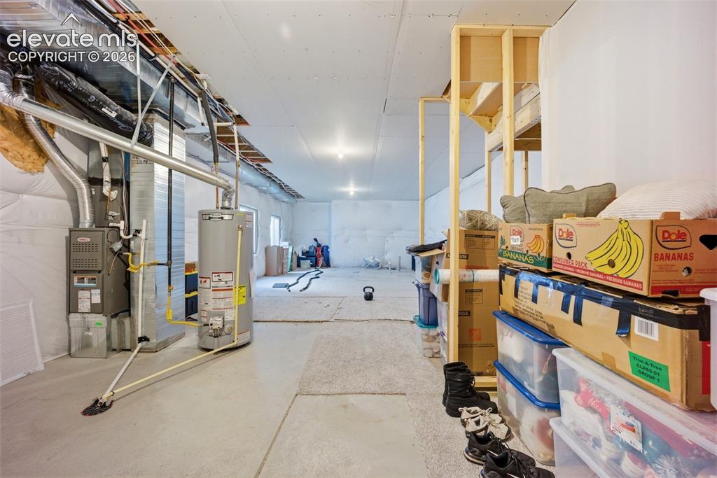Image 39 of 50: Unfinished Basement w/RI plumbing for bathroom