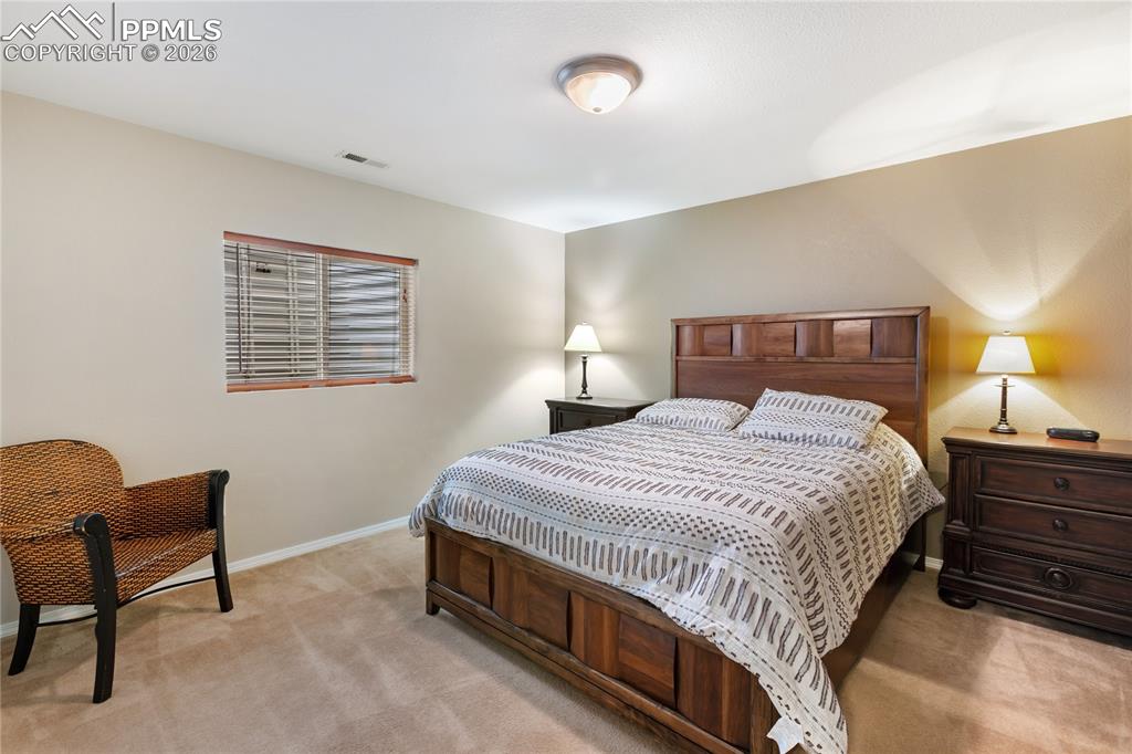 Image 29 of 36: Bedroom with light carpet