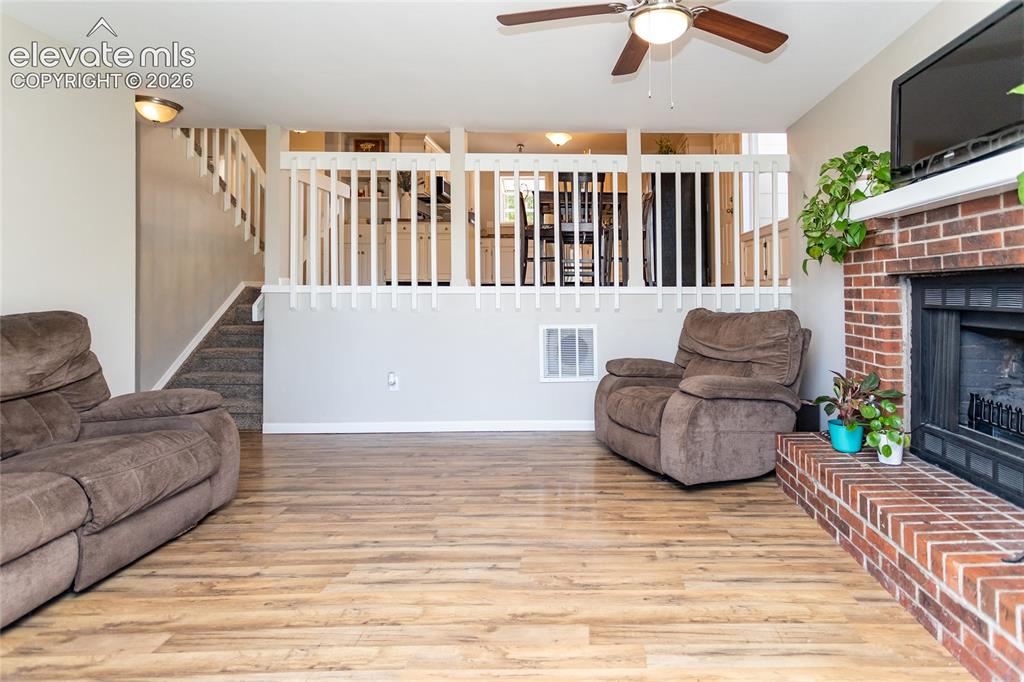 Image 22 of 40: Lower level family room.
