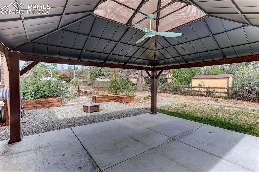 Image 34 of 49: Large Covered Patio is 20 x 16