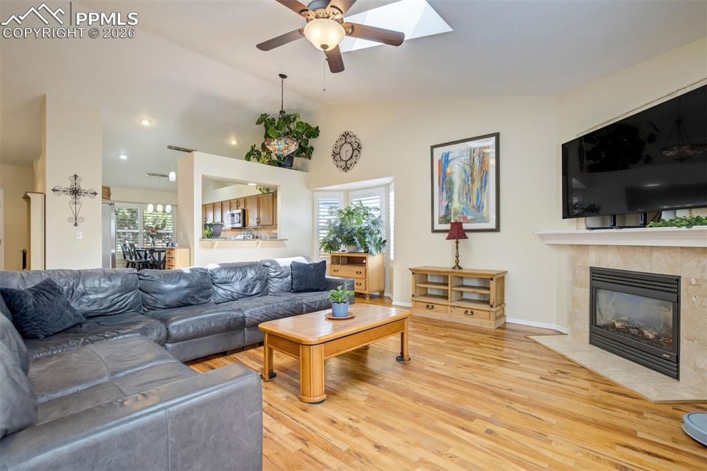 Image 9 of 50: Vaulted ceilings, skylights, and thoughtful design elements create a bright