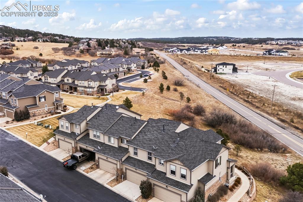 Image 25 of 26: Aerial perspective of suburban area