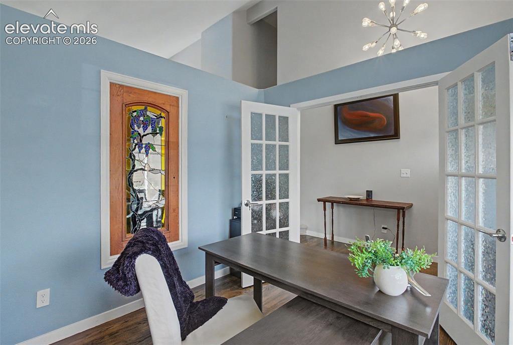 Image 7 of 50: French doors for privacy in the office 