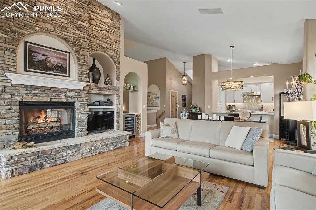 Image 17 of 45: A seamless open-concept layout allows hosts to easily engage with guests fr